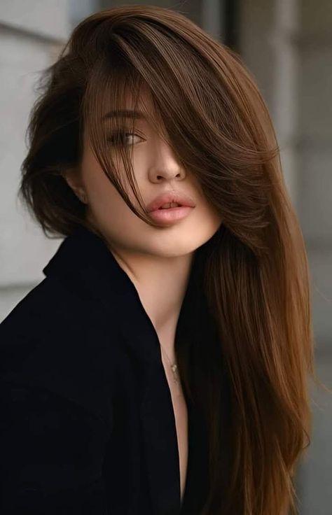 عکس پروفایل خارجی دخترانه با مو در صورت
