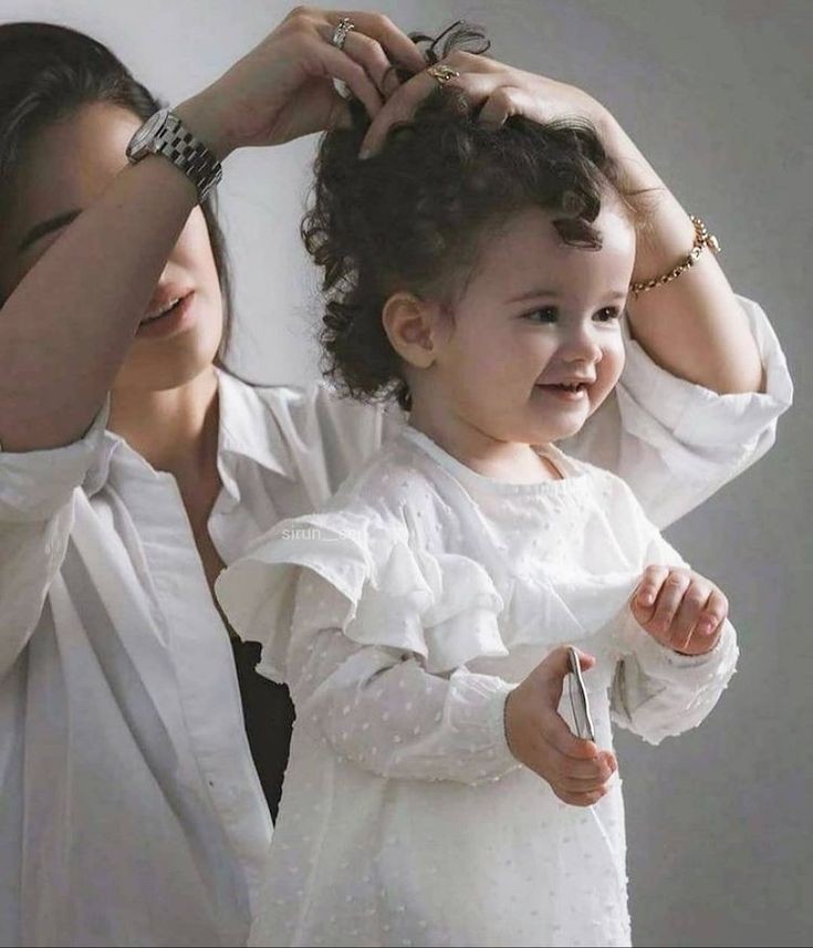 عکس پروفایل بچه دختر و مادر