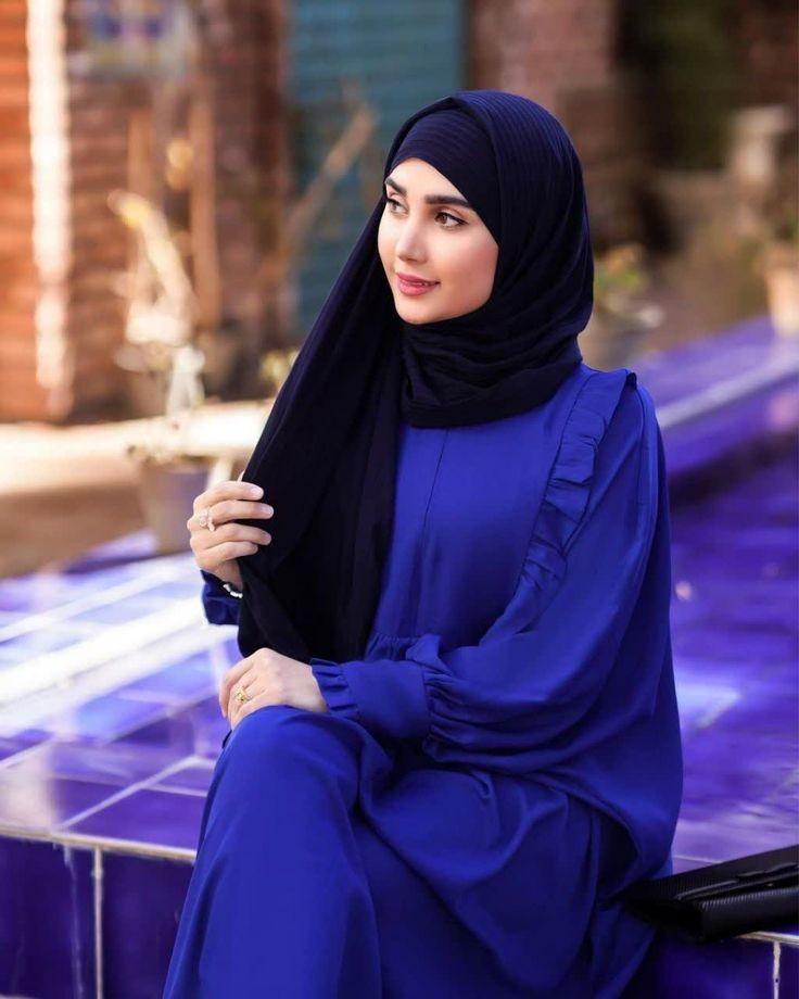 عکس پروفایل عربی دخترانه با استایل آبی