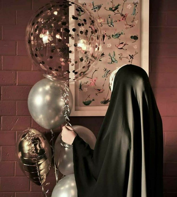 عکس پروفایل چادری با بادکنک