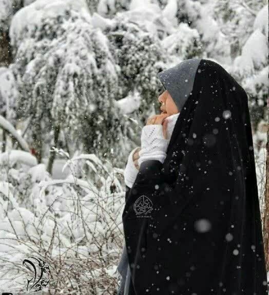 عکس پروفایل چادری در برف