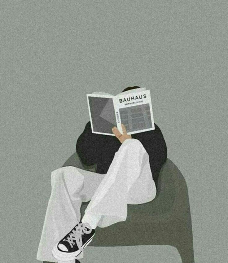 عکس پروفایل دخترونه کارتونی در حال کتاب خوندن