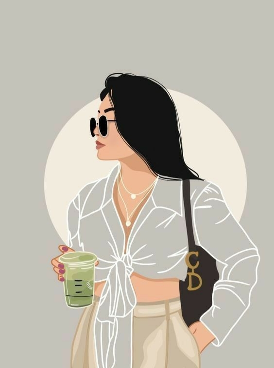 عکس پروفایل دخترونه کارتونی با قهوه