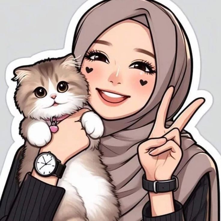 عکس پروفایل دخترونه کارتونی محجبه