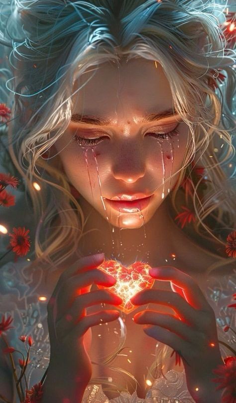 پروفایل دیجیتالی عکس قلب شکسته دختر