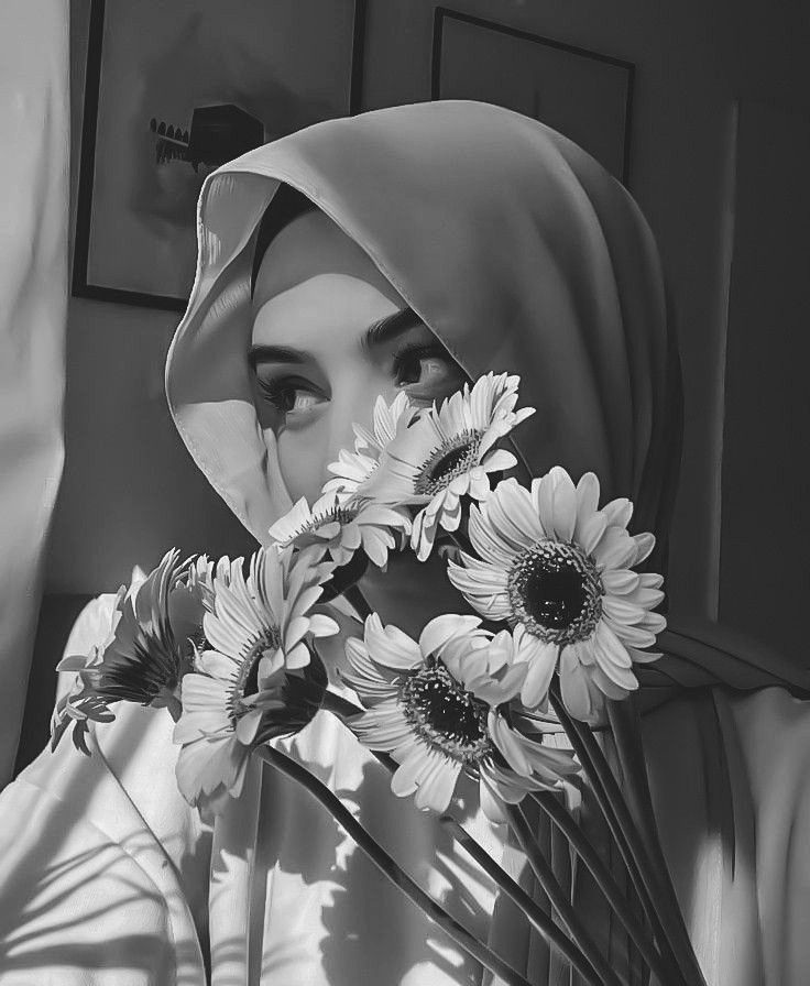 عکس پروفایل دخترونه سیاه سفید با حجاب