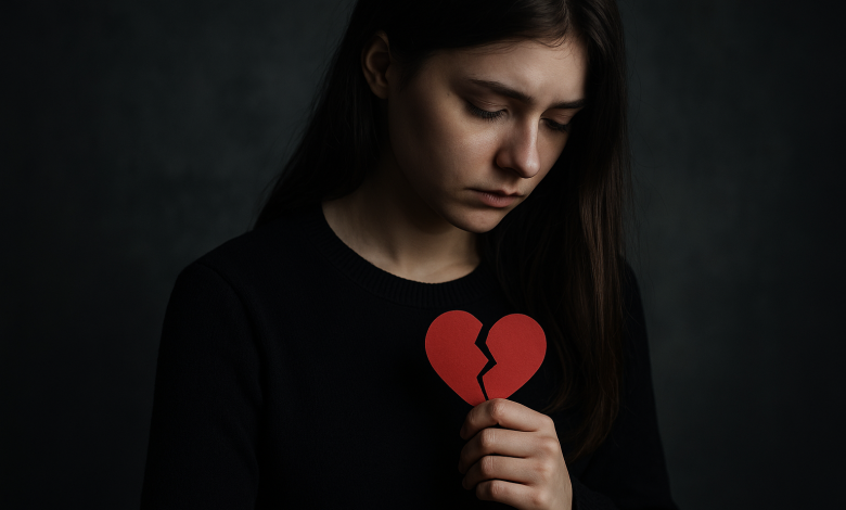 پروفایل عکس قلب شکسته دختر